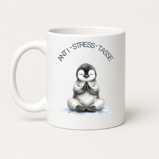 Anti-Stress-Tasse Pinguin Aquarell 325 ml Keramik Geschenk - WS-Trend.de