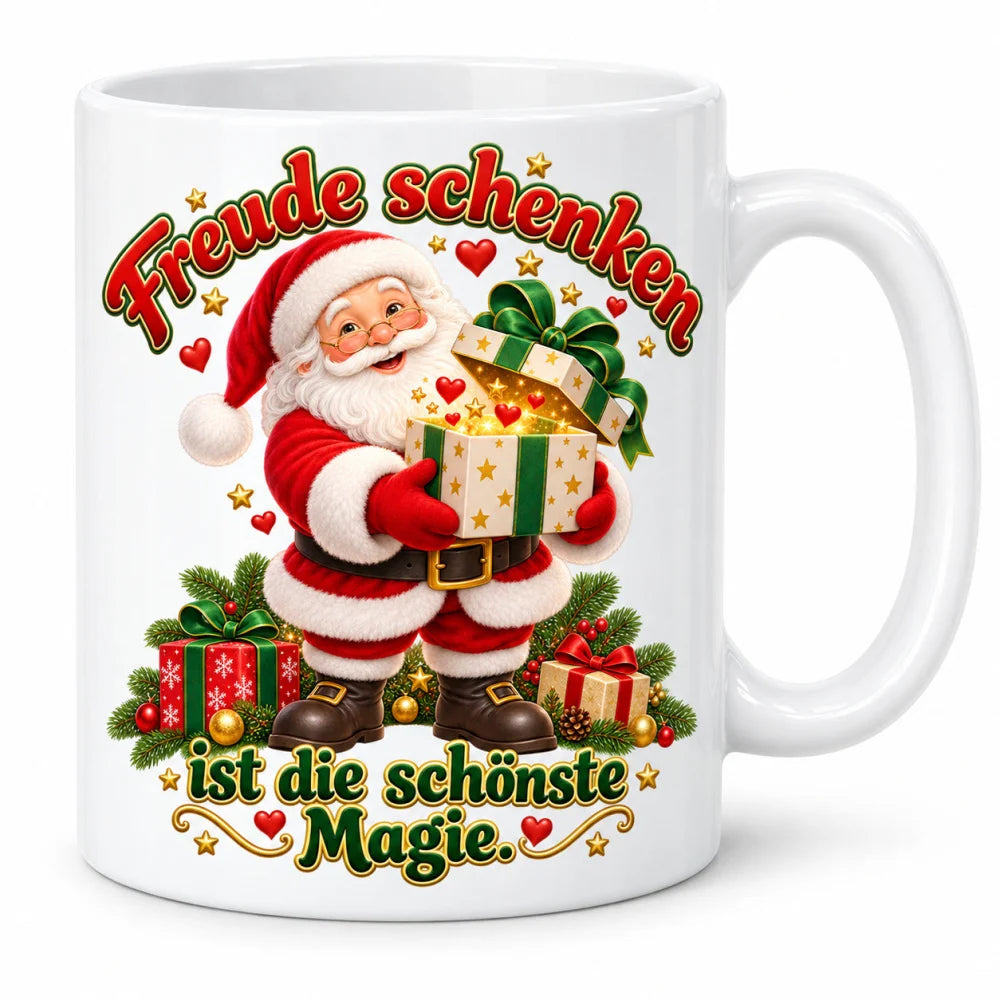 WS-Trend Freude schenken Weihnachtsmann Tasse 330 ml festlich bedruckt - WS-Trend.de