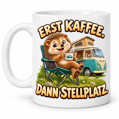 Camping Tasse Spruch Keramik 330 ml Geschenk Camper Wohnmobil Urlauber