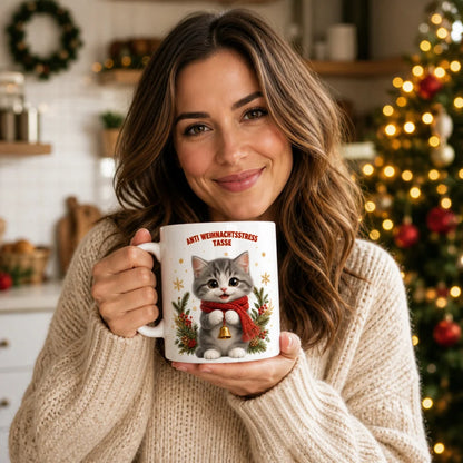 Anti Weihnachtsstress Weihnachten Tasse 325 ml – süße 3D-Tiere - WS-Trend.de