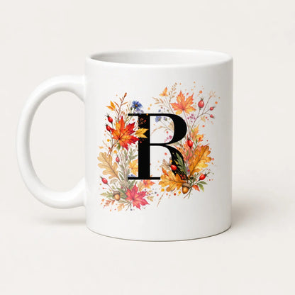 Herbst Tasse A-Z Buchstaben 325 ml Keramik Geschenkidee personalisiert - WS-Trend.de
