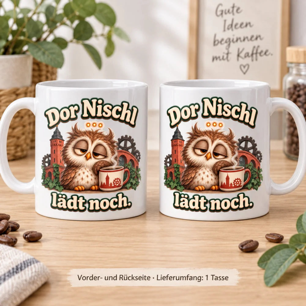 WS-Trend Chemnitz Eule Tasse Sachsen-Humor Keramik 330 ml Geschenkidee - WS-Trend.de