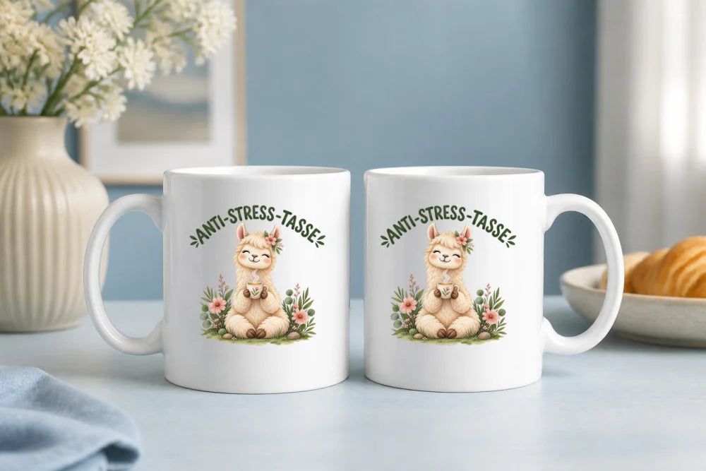 Anti-Stress-Tasse Alpaka – Keramiktasse 325 ml - WS-Trend.de