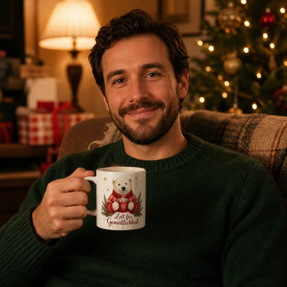 Eisbär Weihnachtstasse - Geschenk zu Weihnachten - mit Weihnachtsmotiv - WS-Trend.de