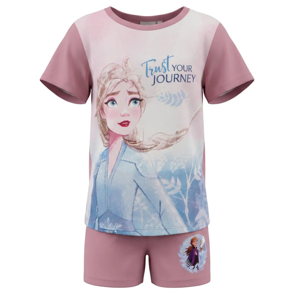Disney Die Eiskönigin Elsa Kinder kurzarm Schlafanzug Pyjama 98-128 Baumwolle - WS-Trend.de