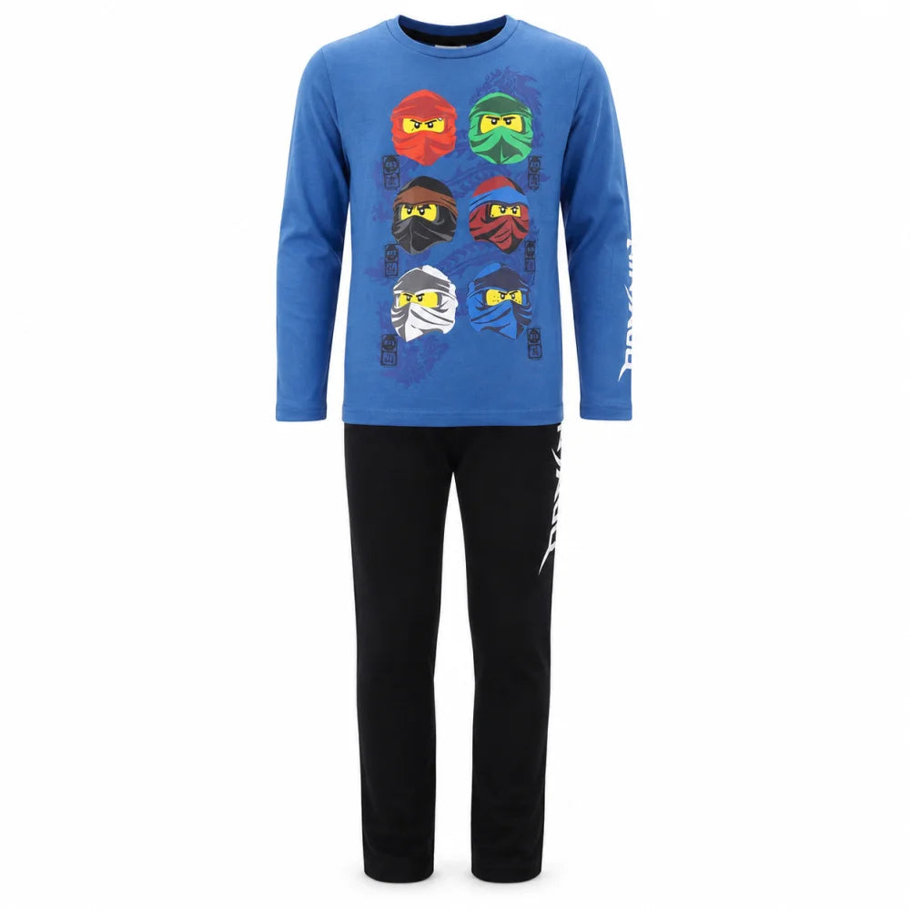 LEGO® Ninjago Jungen Kinder Pyjama Schlafanzug 98 -104 Kai Jay Zane Lloyd - WS-Trend.de