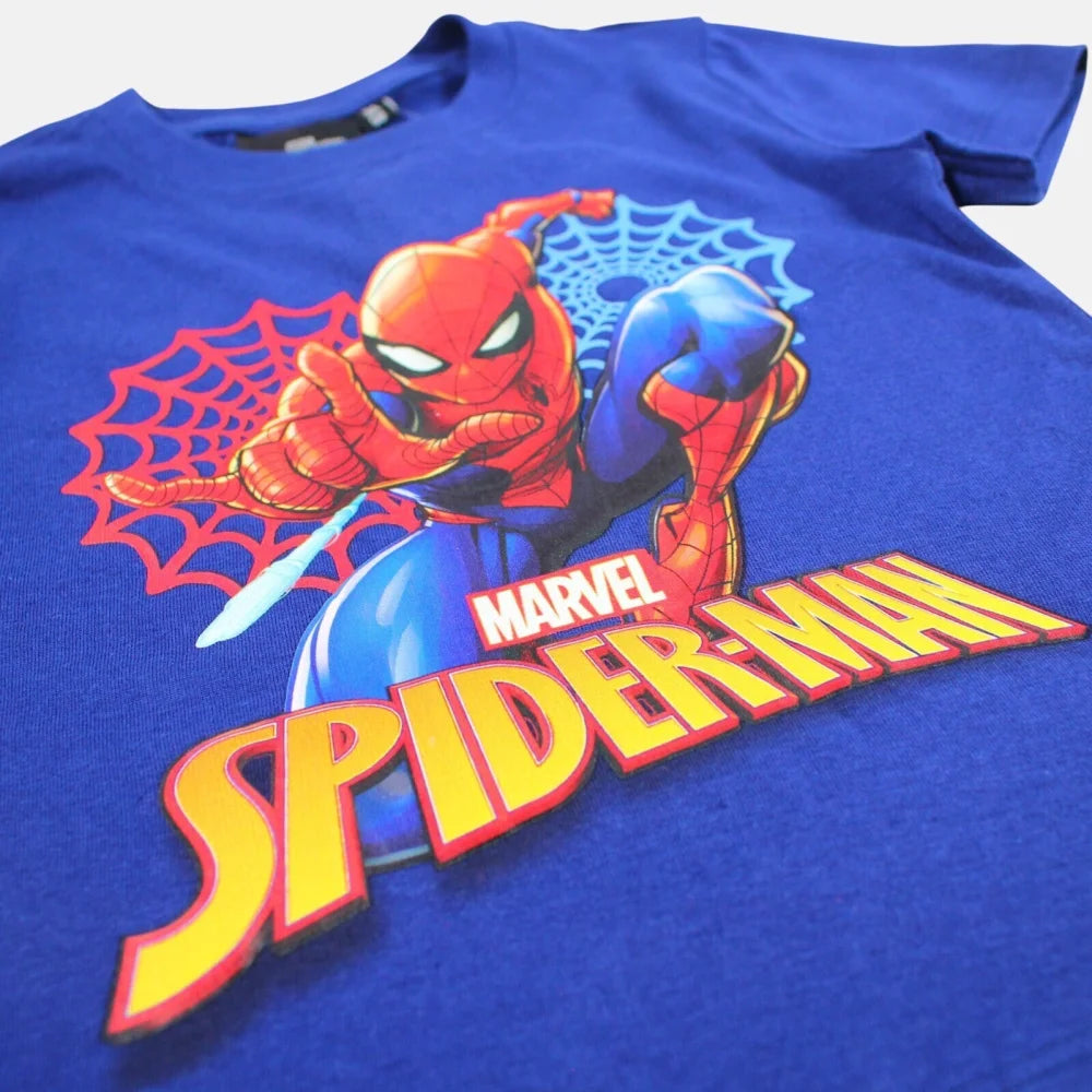 Marvel Spiderman Kinder kurz Pyjama Schlafanzug Gr. 98 bis 128 Baumwolle - WS-Trend.de