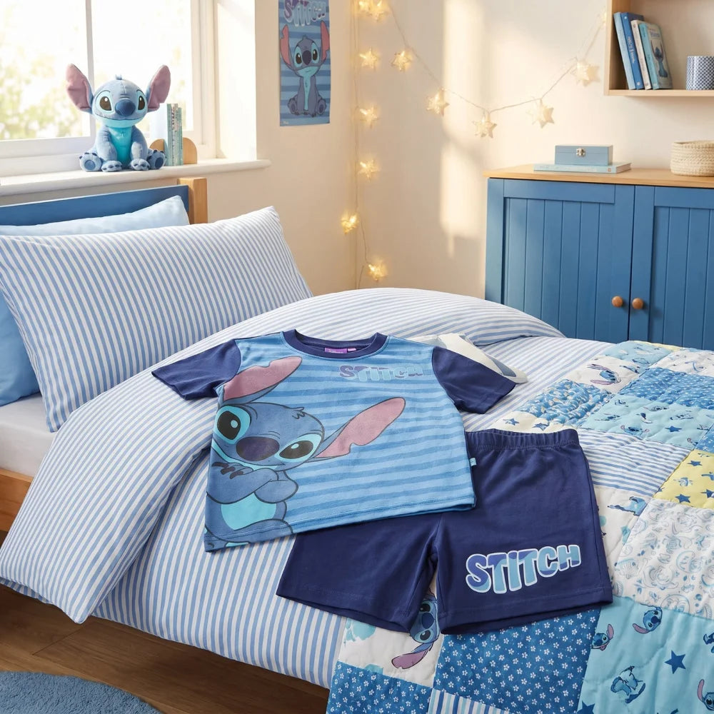Disney Stitch Jungen Schlafanzug Pyjama Shirt Shorts Gr. 98-128 Baumwolle - WS-Trend.de