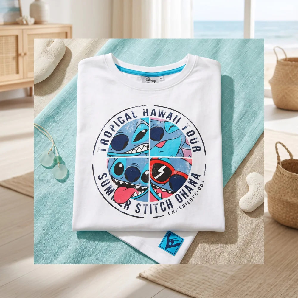 Print-Shirt Disney Stitch Damen kurzarm Shirt T-Shirt Gr. S-XL 100% Baumwolle - WS-Trend.de