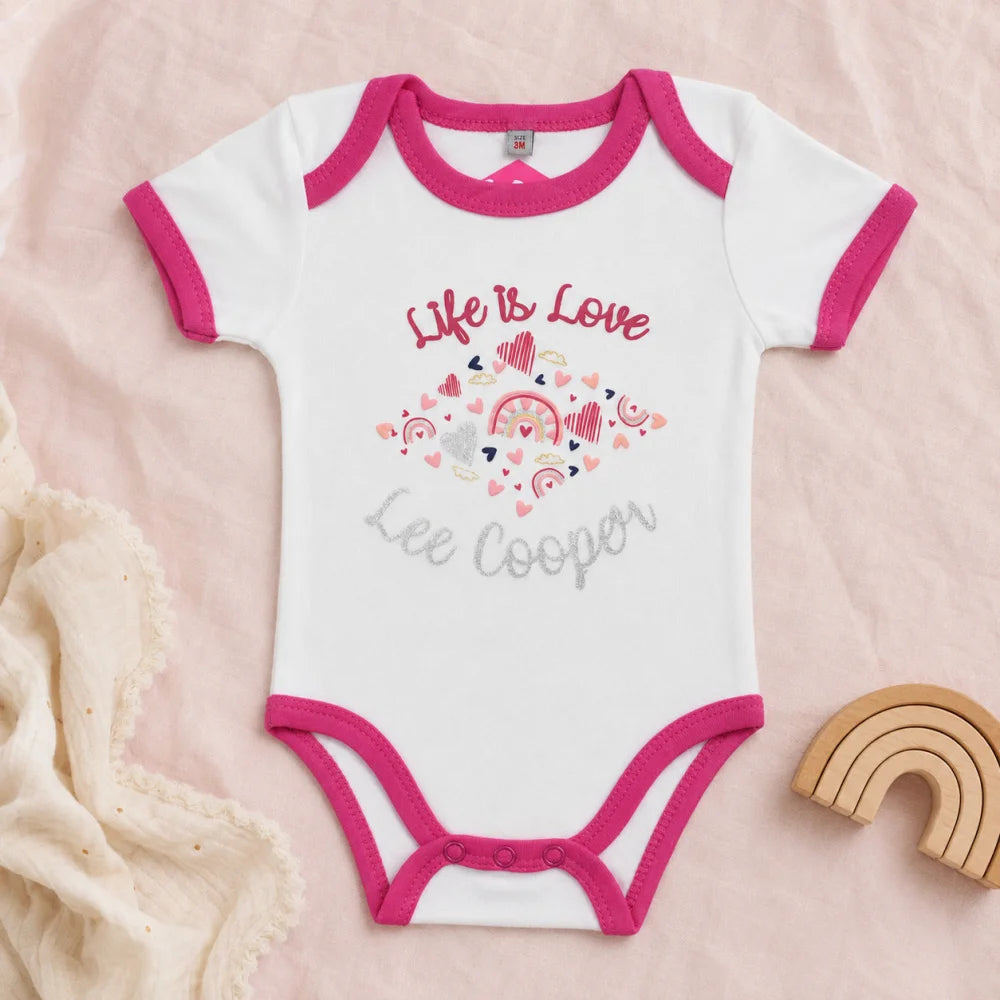 Strampler Lee Cooper 2-er Set Baby Kleinkind kurzarm Body Einteiler Gr. 56 - 92 - WS-Trend.de
