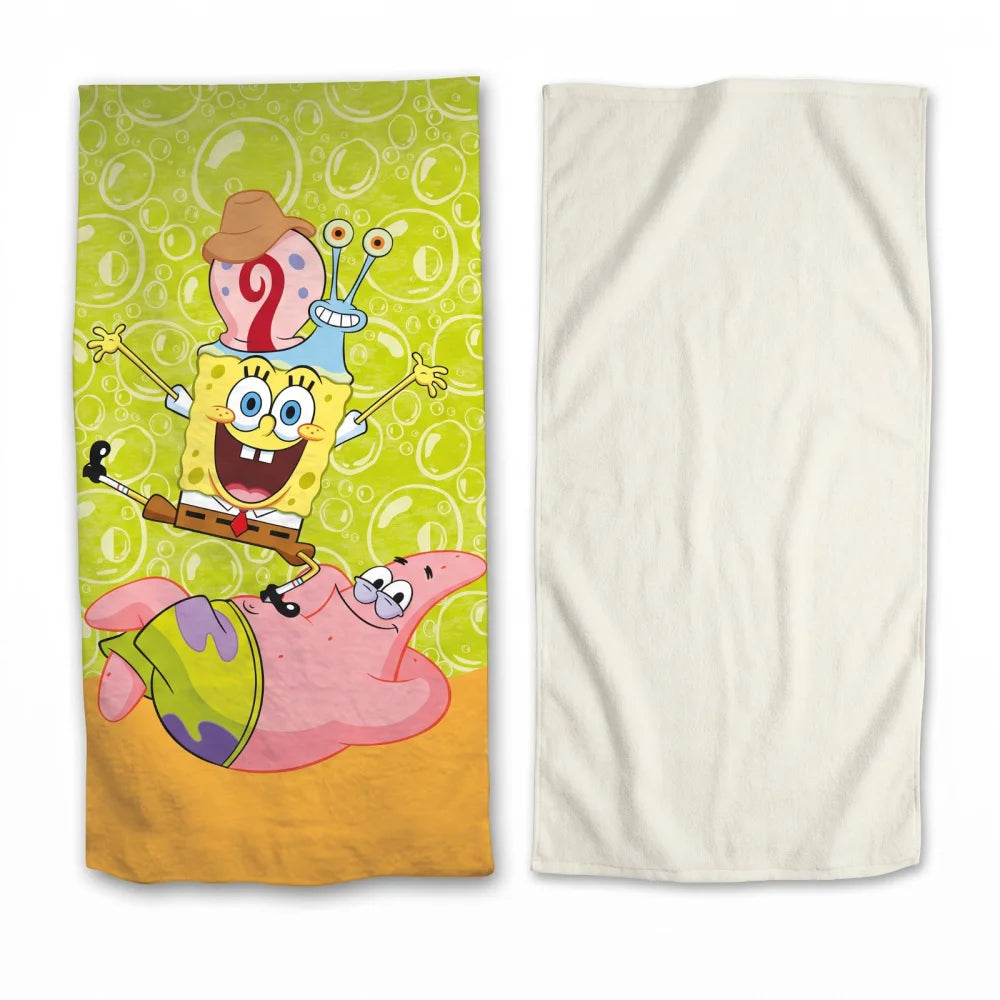 SpongeBob Patrick und Gary Badetuch Baumwolle 70x140 cm - WS-Trend.de