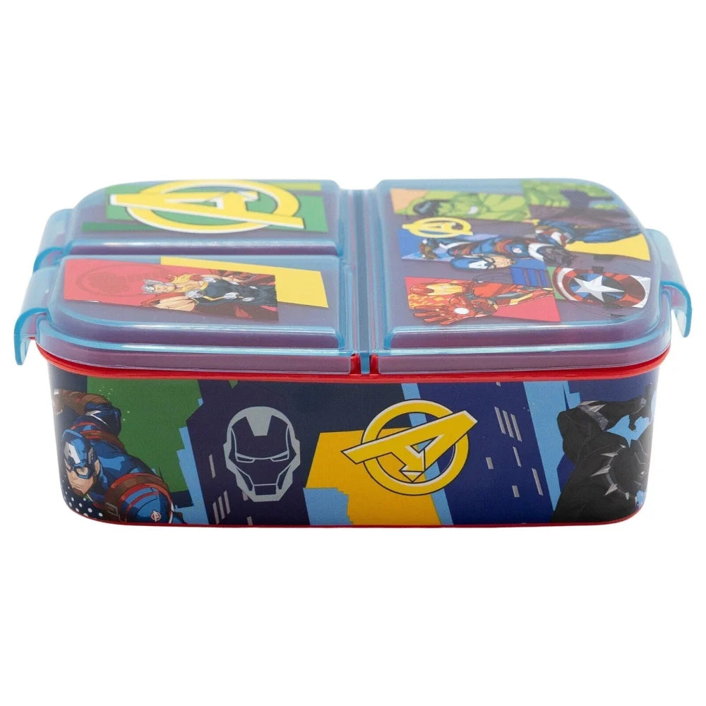 Marvel Avengers Kinder Set 2 tlg 3 Kammern Brotdose Trinkflasche 410 ml - WS-Trend.de