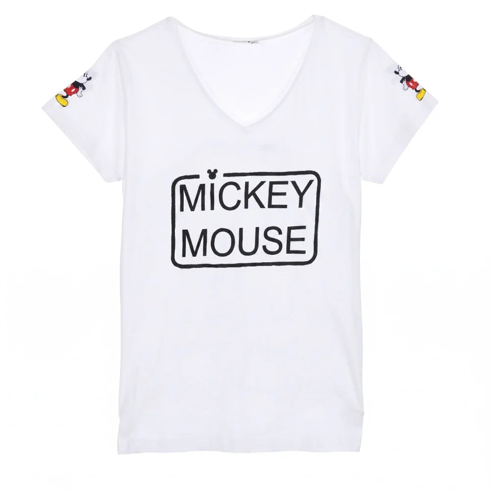 Print-Shirt Disney Mickey Maus Damen kurzarm Shirt T-Shirt Gr. S-XL 100% Baumwolle - WS-Trend.de