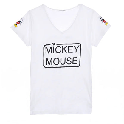 Print-Shirt Disney Mickey Maus Damen kurzarm Shirt T-Shirt Gr. S-XL 100% Baumwolle - WS-Trend.de