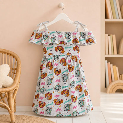 Paw Patrol Skye Kinder Mädchen kurzarm Kleid Sommerkleid Gr. 98 -122 - WS-Trend.de
