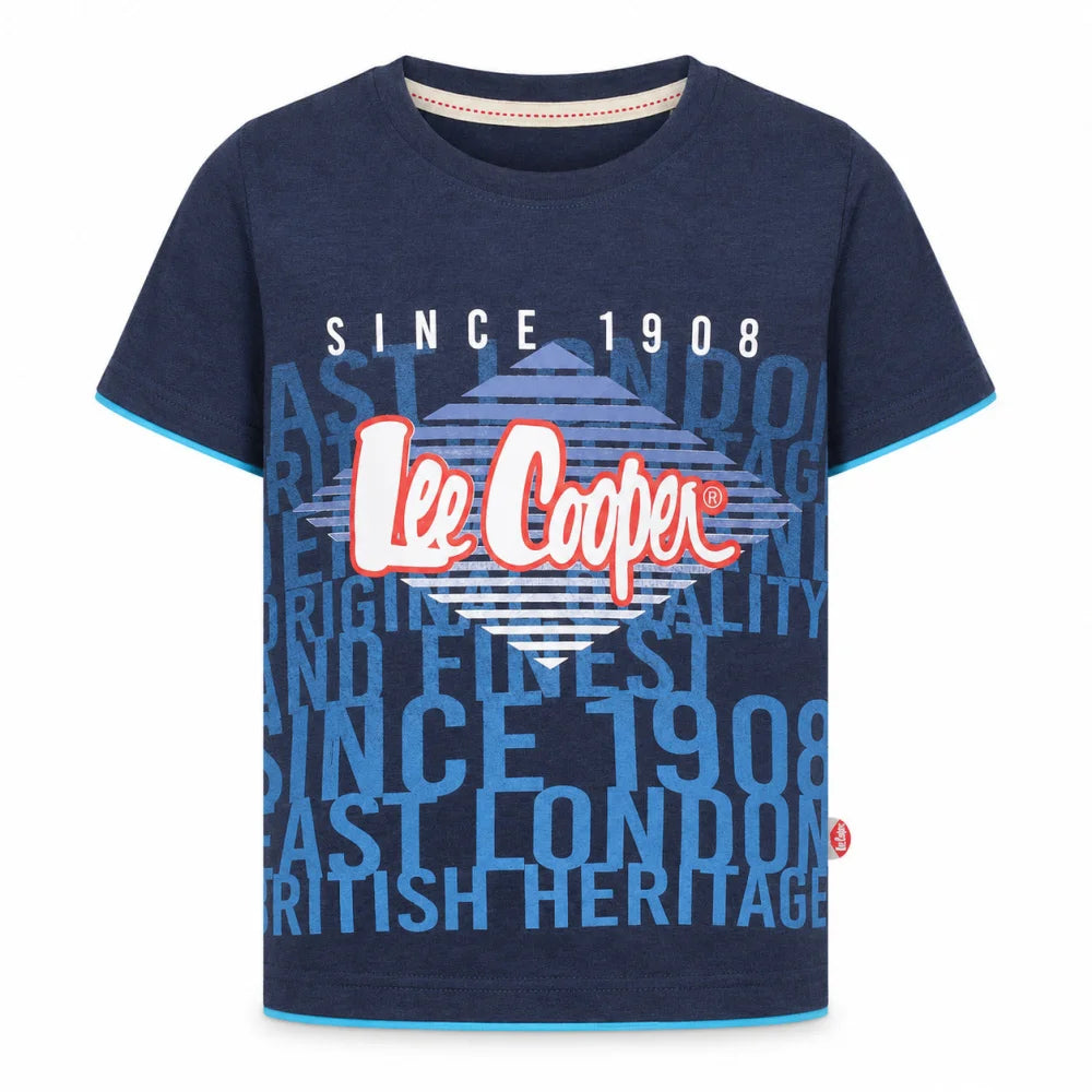 Lee Cooper Kinder Jungen T-Shirt Kurzarm Shirt 104-152 - 100% Baumwolle - WS-Trend.de