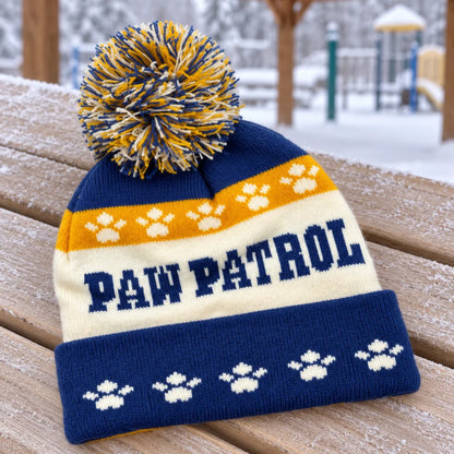 Paw Patrol Chase Kinder Jungen Winter Bommel Mütze Gr. 52-54 - WS-Trend.de