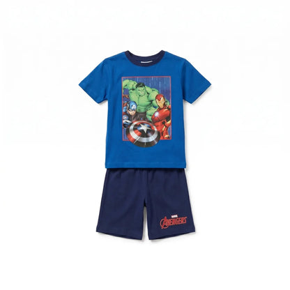Marvel Avengers Jungen Schlafanzug Pyjama Shirt Shorts Gr. 98-128 Baumwolle - WS-Trend.de