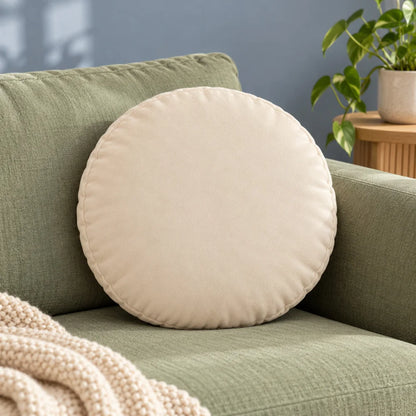Capibara Velours-Dekokissen rund mit Herzen Durchmesser 35 cm - WS-Trend.de