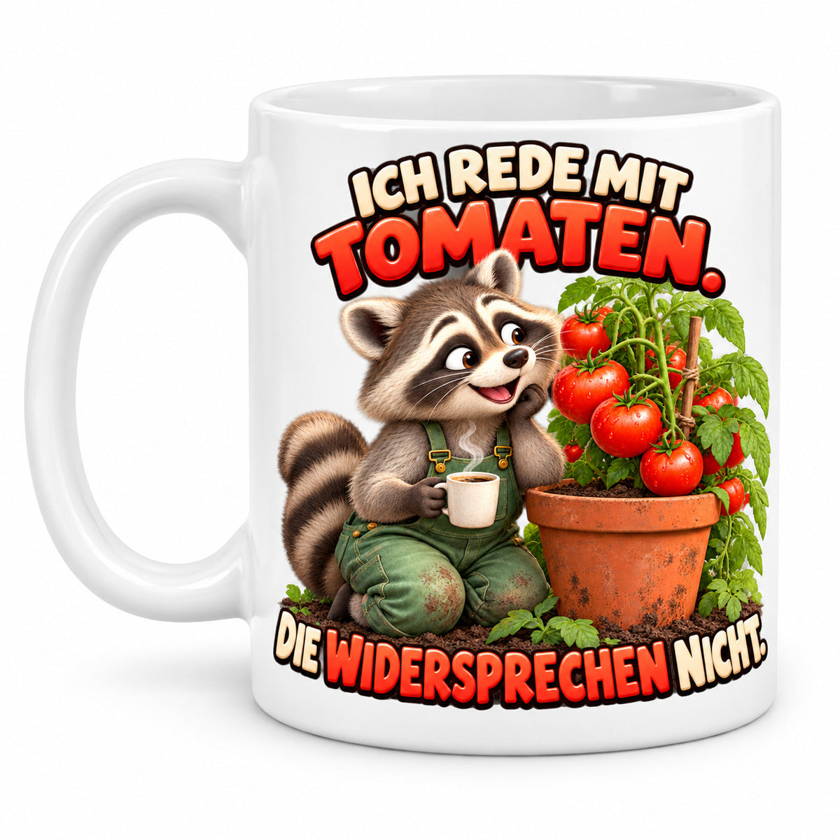 Garten Tasse Spruch Keramik 330ml Geschenk Datscha Schrebergarten bunt