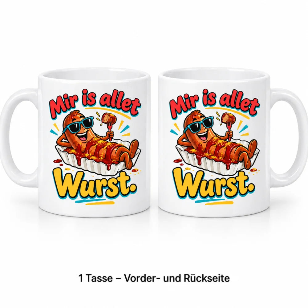 WS-Trend Currywurst Tasse lustiger Spruch Keramik 330 ml Geschenktasse - WS-Trend.de