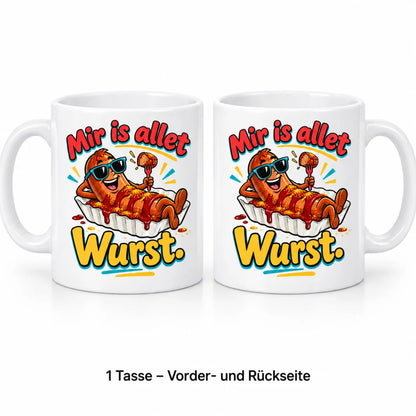 WS-Trend Currywurst Tasse lustiger Spruch Keramik 330 ml Geschenktasse - WS-Trend.de