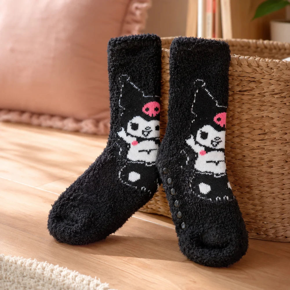 Hello Kitty Kuromi Kinder antirutsch Socken 2er Pack Gr. 23 bis 34 - WS-Trend.de