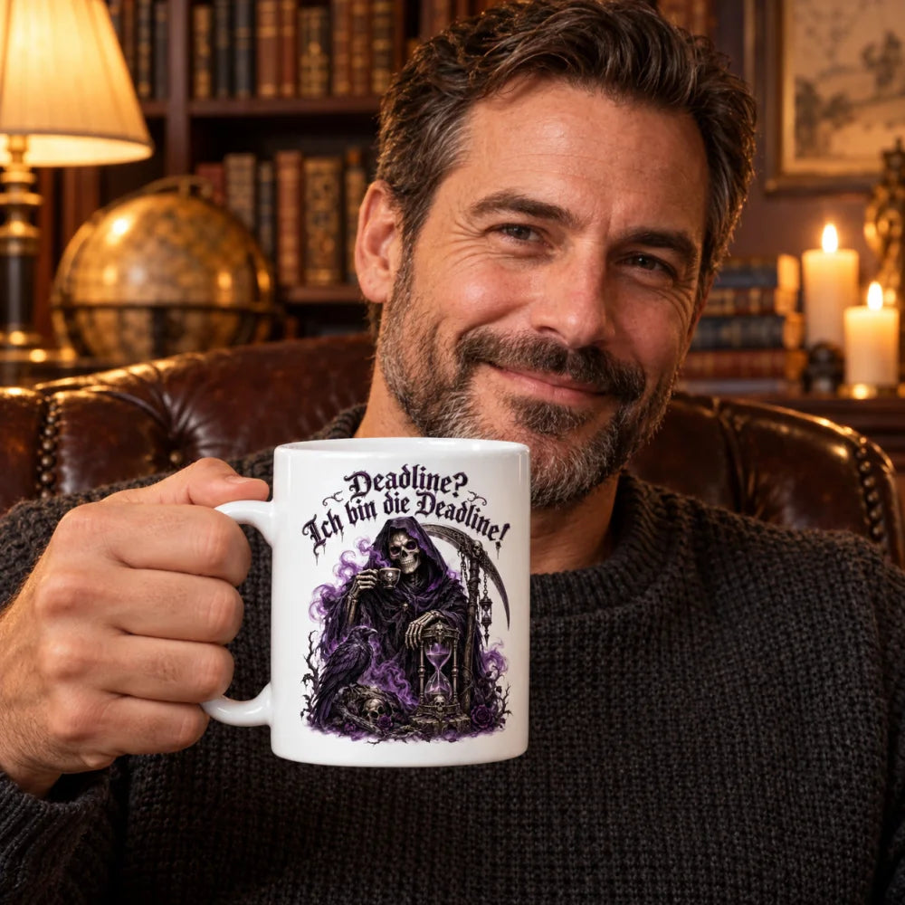 WS-Trend Die Deadline Horror Tasse Keramik 330 ml mit Motiv und Spruch - WS-Trend.de