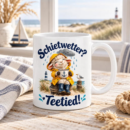 WS-Trend Teeschaf Tasse mit lustigem Spruch Keramik 330 ml Küstenhumor - WS-Trend.de