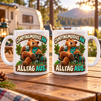 Camping Tasse Spruch Keramik 330 ml Geschenk Camper Wohnmobil Urlauber