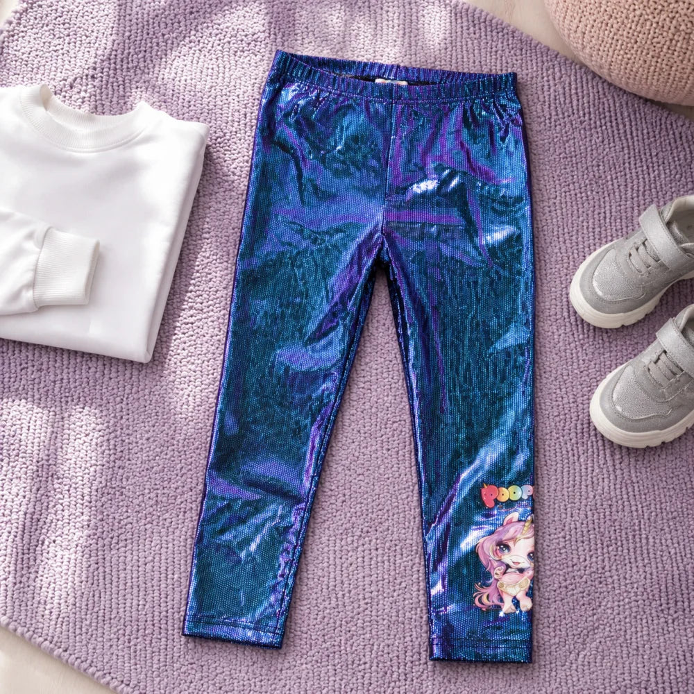 Poopsie Einhorn Kinder Mädchen Leggings glitzer Sporthose Gr. 110 - WS-Trend.de