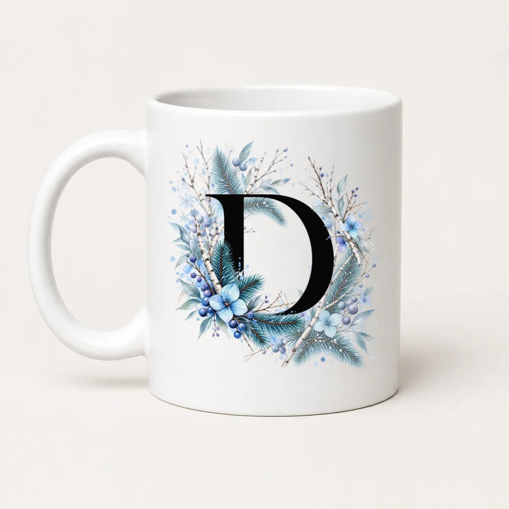 Winter Tasse A-Z Buchstaben 325 ml Keramik Geschenkidee personalisiert - WS-Trend.de