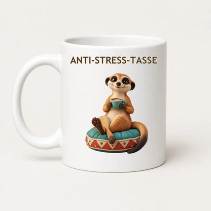 Anti-Stress-Tasse Erdmännchen – Clay Keramikbecher 325 ml - WS-Trend.de