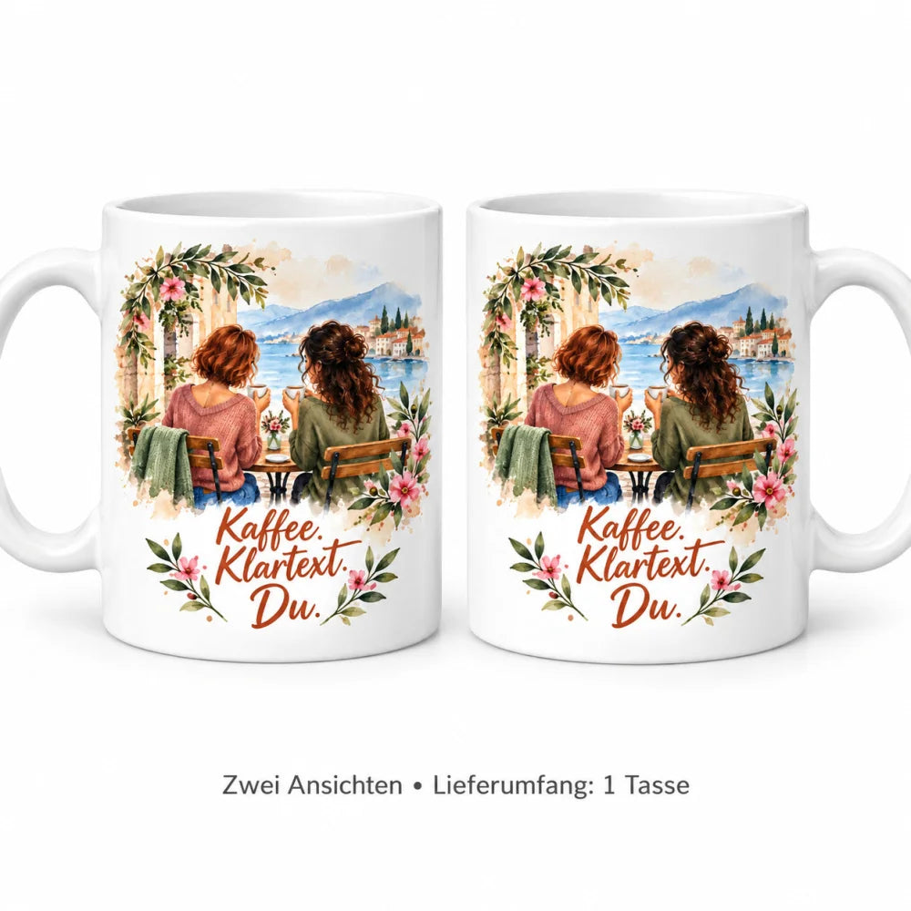 Beste Freundin Tasse mit Spruch – Aquarell Geschenk aus Keramik 330 ml - WS-Trend.de