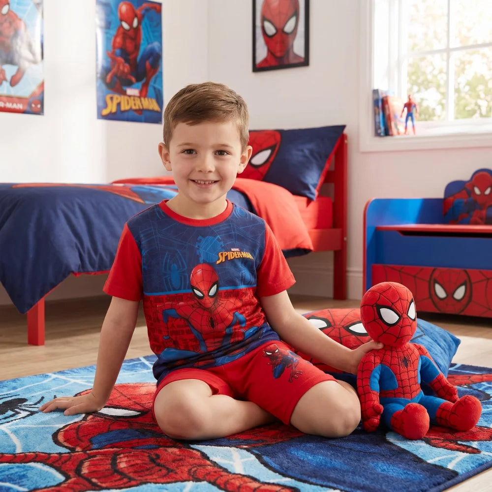 Marvel Spiderman Jungen Schlafanzug Pyjama Shirt Shorts Gr. 98-128 Baumwolle - WS-Trend.de