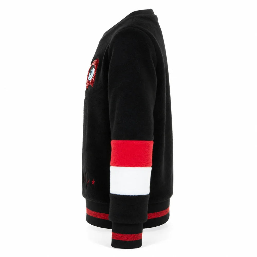 Miraculous Ladybug Kinder Fleece Pullover Sweater Rot Schwarz Gr. 104 - WS-Trend.de