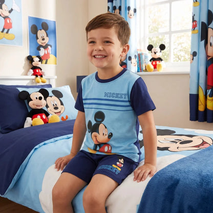 Disney Mickey Maus Jungen Schlafanzug Pyjama Shirt Shorts Gr. 92-116 Baumwolle - WS-Trend.de