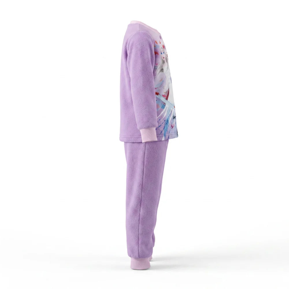 Schlafanzug Disney Die Eiskönigin Kinder Mädchen Coral Fleece Pyjama - WS-Trend.de