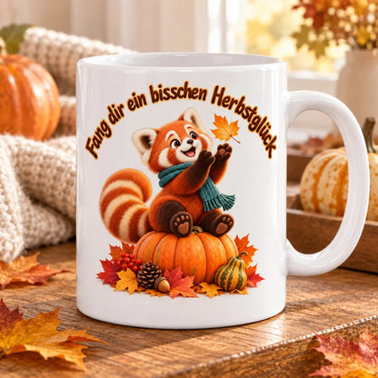 WS-Trend Herbst Tasse Roter Panda mit Spruch Keramik 330 ml - WS-Trend.de