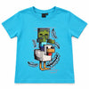 Minecraft Zombie und Huhn T-Shirt türkis