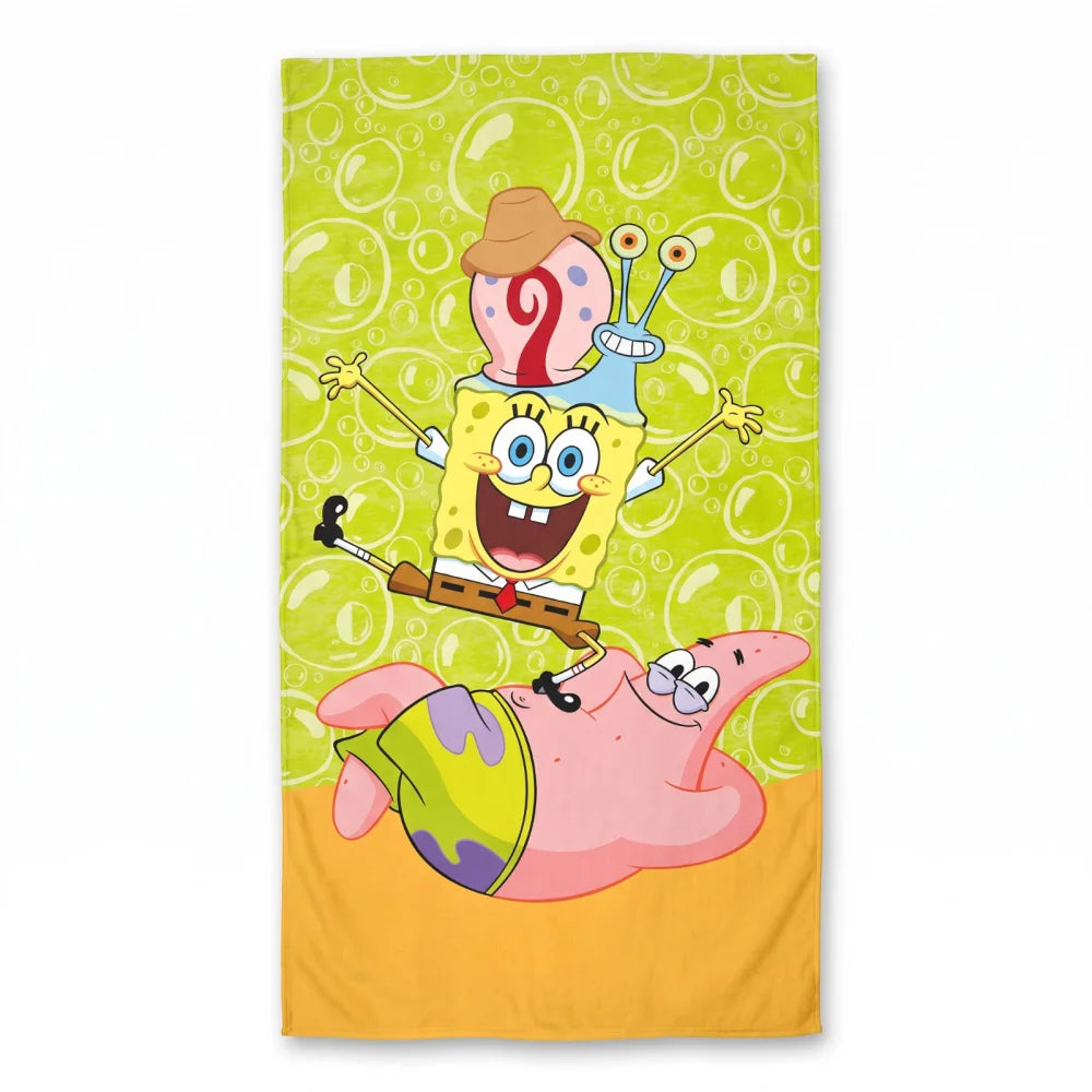 SpongeBob Patrick und Gary Badetuch Baumwolle 70x140 cm - WS-Trend.de