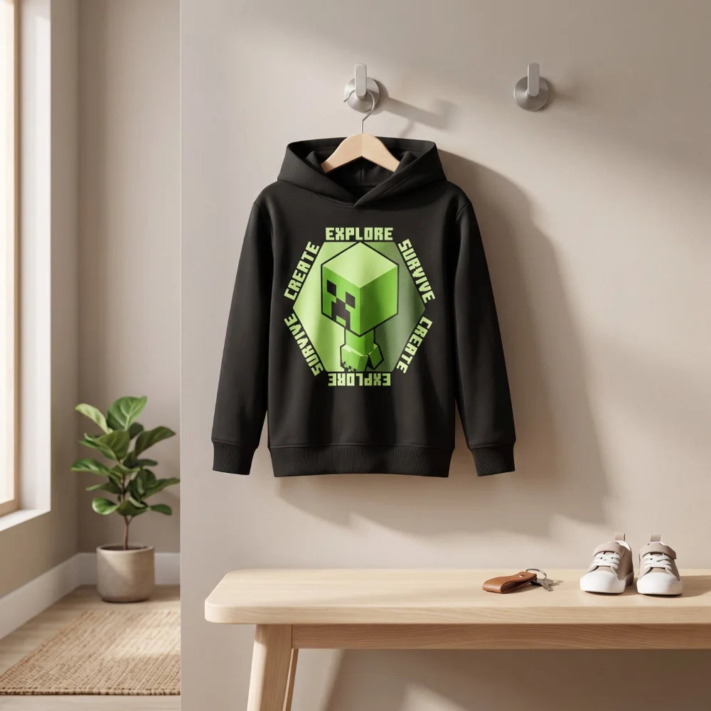 Minecraft Creeper Jungen Kinder Kapuzenpulli - WS-Trend.de