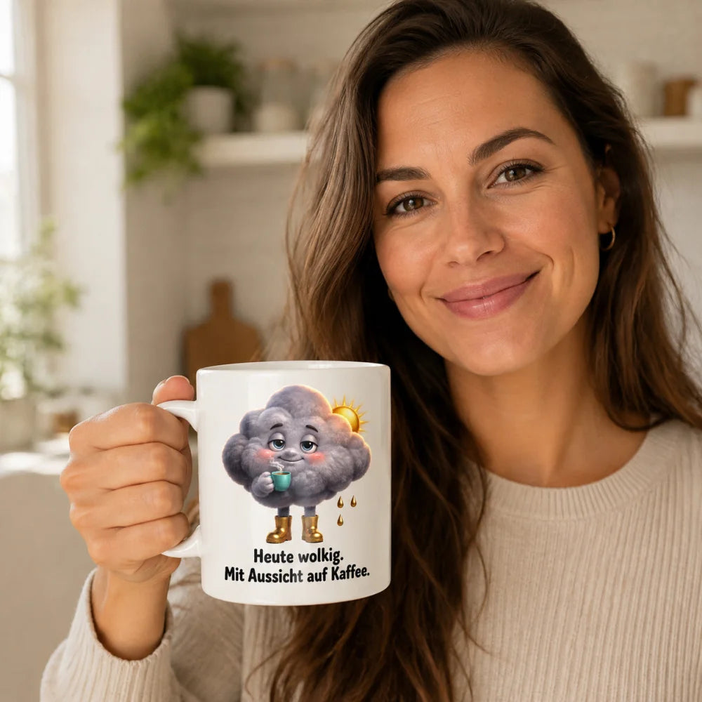 Kaffeewolke Kaffeetasse - lustiger Spruch - 330 ml beidseitig bedruckt - WS-Trend.de