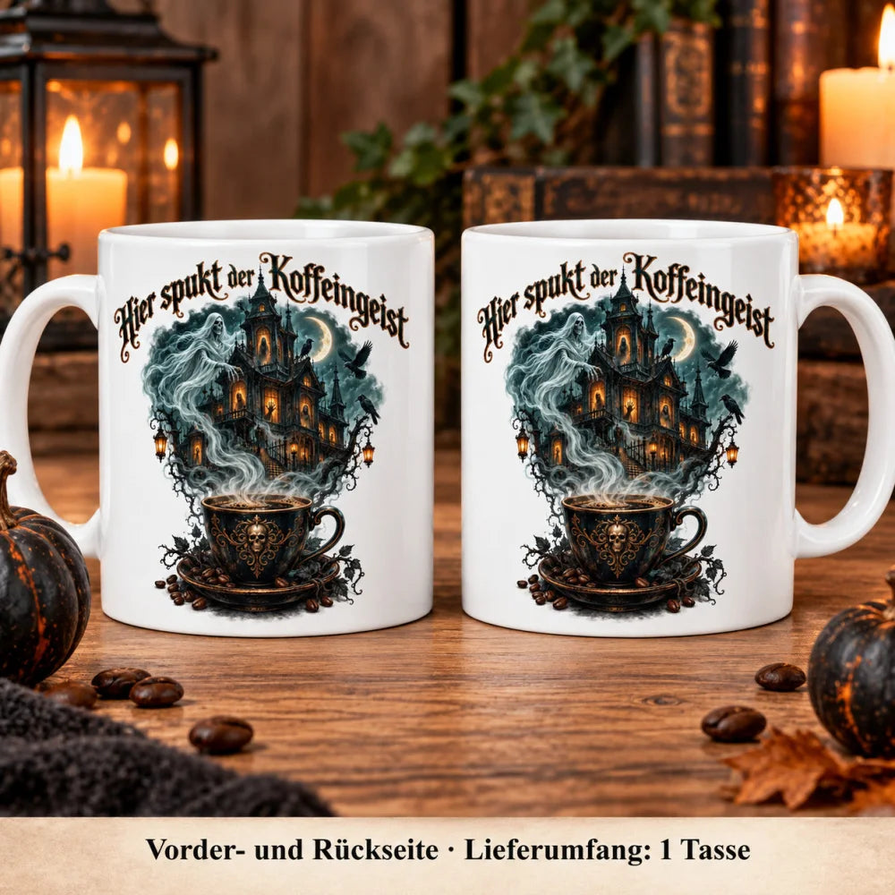 WS-Trend Koffeingeist Horror Tasse Keramik 330 ml mit Motiv und Spruch - WS-Trend.de