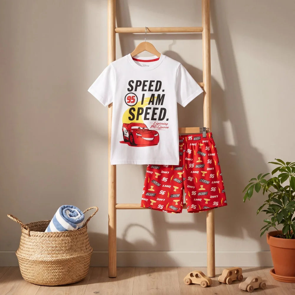 Disney Cars 3 Lightning McQueen Kinder kurzarm Pyjama Schlafanzug 98-128 - WS-Trend.de