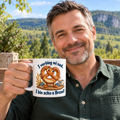 WS-Trend Brezel Tasse schwäbischer Spruch Keramik 330 ml Geschenktasse - WS-Trend.de