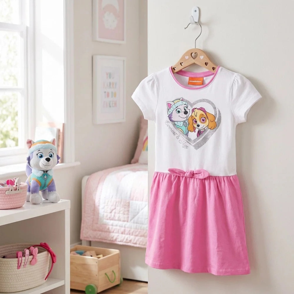 Paw Patrol Skye der Flughund Kinder kurzarm Kleid Sommerkleid 98 -128 Baumwolle - WS-Trend.de