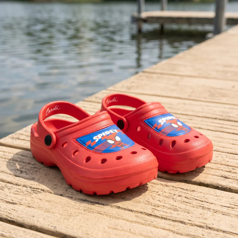 Marvel Spiderman Jungen Clogs Kinder Sandalen Badeschuhe Latschen Gr. 22-23 - WS-Trend.de