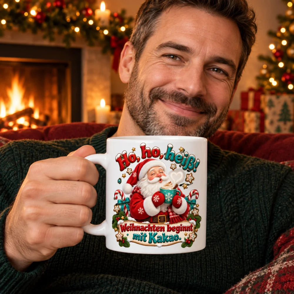 WS-Trend Kakaozeit Weihnachtsmann Tasse Keramik 330 ml für Weihnachten - WS-Trend.de