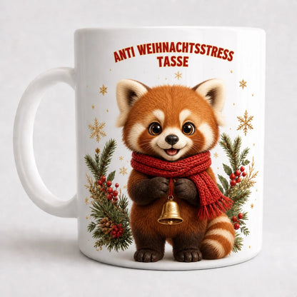 Anti Weihnachtsstress Weihnachten Tasse 325 ml – süße 3D-Tiere - WS-Trend.de